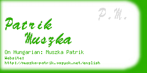 patrik muszka business card